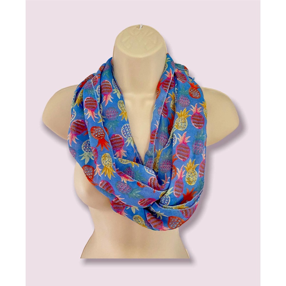 Multicolor Pineapple Infinity Scarf